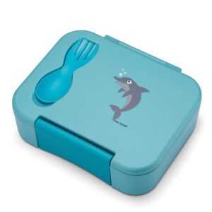 Φαγητοδοχείο με χωρίσματα BentoBOX Δελφίνι - Μπλε
